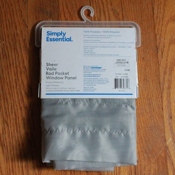 Simply Essential Sheer Window Panel - Picture 2 of 8